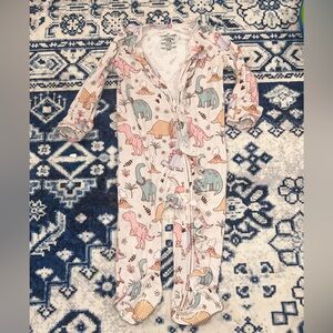 Caden Lane Dolly’s Dinosaur Zipper Footie with Ruffles